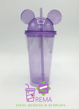 Load image into Gallery viewer, 16oz Mickey and Minnie Acrylic Tumblers

